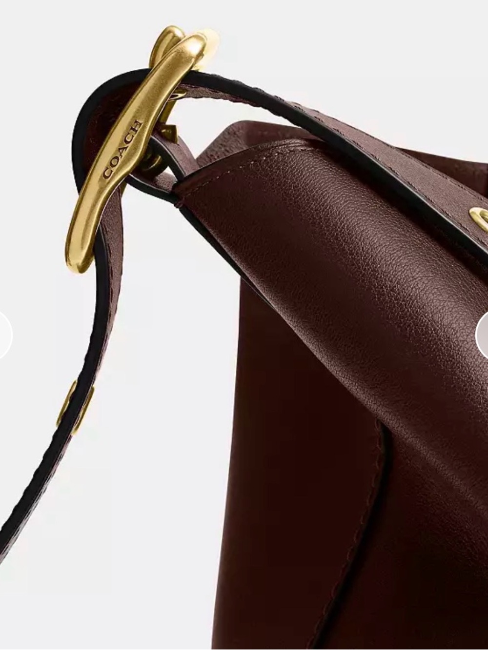 Coach Bleeker Bucket Bag CCC23 brass / Maple leather NWT shoulder/crossbody - Picture 8 of 10